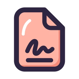 File signature icon, Lineal style