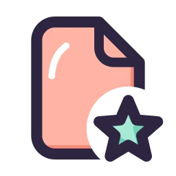 File star icon, Lineal style