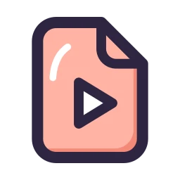 File video icon, Lineal style