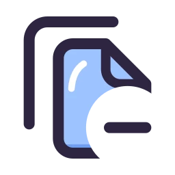 Files minus icon, Lineal style