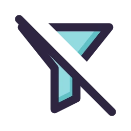 Filter off icon, Lineal style