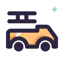 Fire truck icon, Lineal style