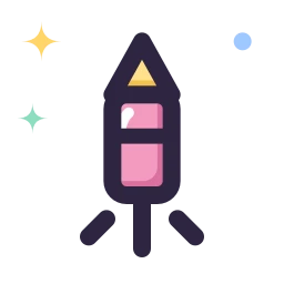Firework rocket icon, Lineal style