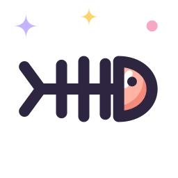 Fishbone icon, Lineal style