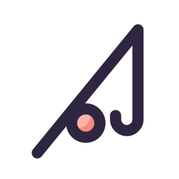 Fishing rod icon, Lineal style