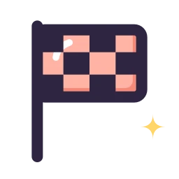 Flag checkered icon, Lineal style