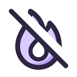 Flame off icon, Lineal style