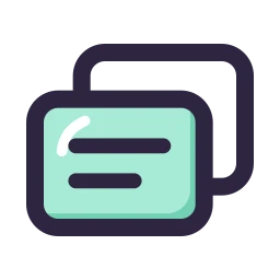 Flashcards icon, Lineal style