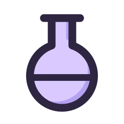 Flask round icon, Lineal style
