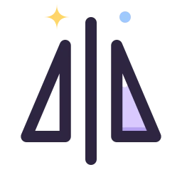 Flip horizontal icon, Lineal style