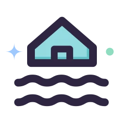 Flood icon, Lineal style