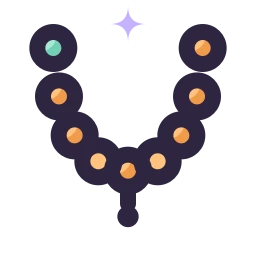 Flower garland icon, Lineal style