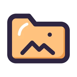 Folder image icon, Lineal style