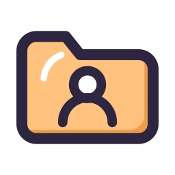 Folder shared icon, Lineal style