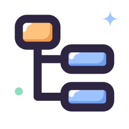 Folder tree icon, Lineal style