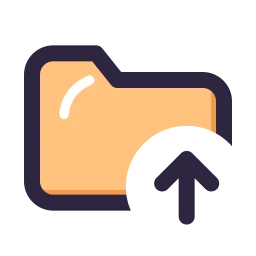 Folder up icon, Lineal style