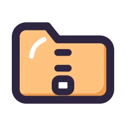 Folder zip icon, Lineal style