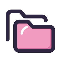 Folders icon, Lineal style