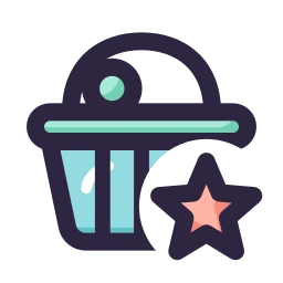 Gift hamper star icon, Lineal style