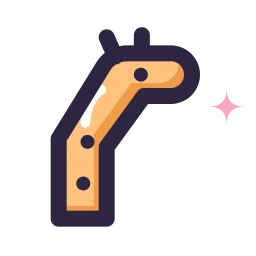 Giraffe icon, Lineal style