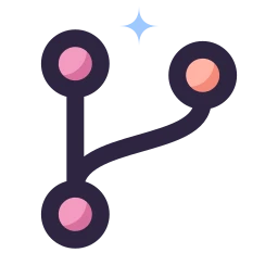 Git branch icon, Lineal style