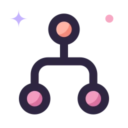 Git fork icon, Lineal style