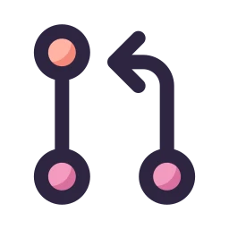 Git pull request icon, Lineal style