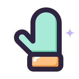 Glove icon, Lineal style