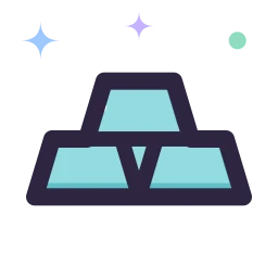 Gold bars icon, Lineal style