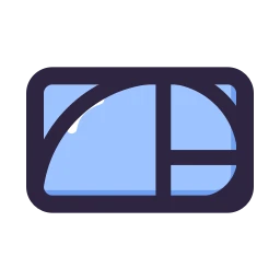 Golden ratio icon, Lineal style