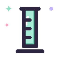 Graduated cylinder icon, Lineal style