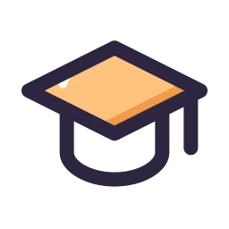 Graduation cap icon, Lineal style