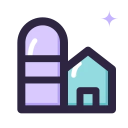 Grain silo icon, Lineal style