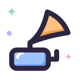 Gramophone icon, Lineal style