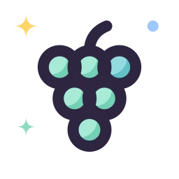 Grapes icon, Lineal style