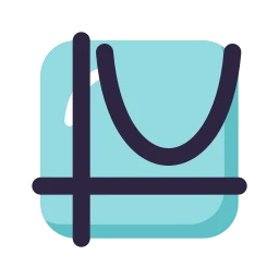 Graph function icon, Lineal style