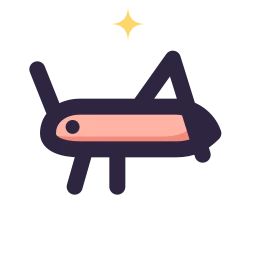 Grasshopper icon, Lineal style
