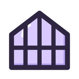Greenhouse icon, Lineal style