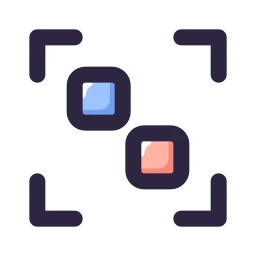 Group objects icon, Lineal style