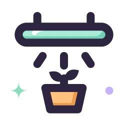 Grow light icon, Lineal style