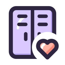 Gym locker heart icon, Lineal style