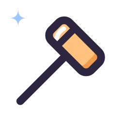 Hammer icon, Lineal style