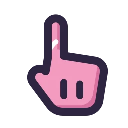 Hand pointer icon, Lineal style