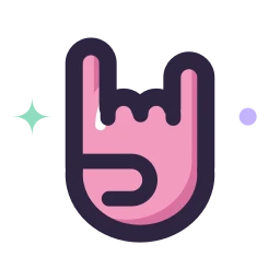 Hand rock icon, Lineal style