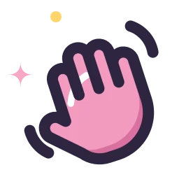 Hand wave icon, Lineal style
