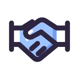 Handshake icon, Lineal style
