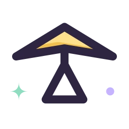 Hang glider icon, Lineal style