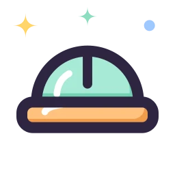 Hard hat icon, Lineal style