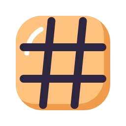 Hashtag icon, Lineal style