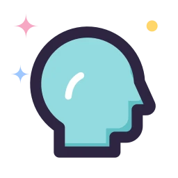 Head profile icon, Lineal style